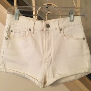 White High Waist GARAGE Shorts